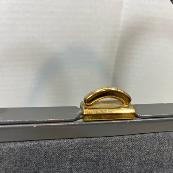 VTG Morris Moskowitz Gray Fabric Patent Handbag w/Coin Purse Handbag 11x 5x7.5" - Picture 11 of 13